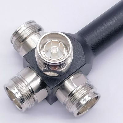 4 Way Low Pim Reactive High Power Splitter 698-3800MHz 4.3-10 F グレー/レッド/ブラック/カスタマイズ