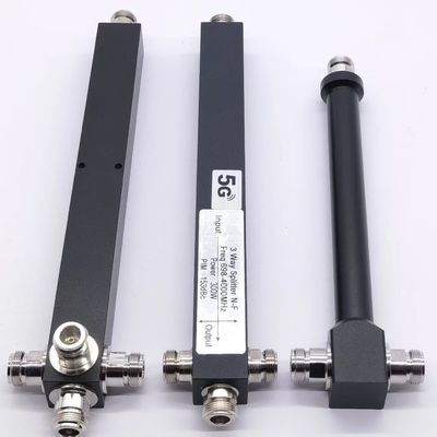 698-4200MHz N-F 3 Way Low Pim Cavity High Power Splitter カスタマイズされたグレー色