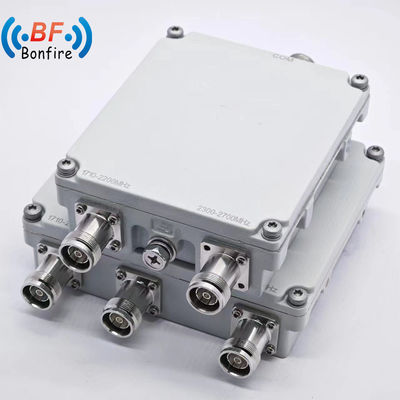 2300-2400 2500-2700MHz 低ピム-150dbc RF トリプレクサー N/4.3-10 コネクタとDIN-F インターフェース