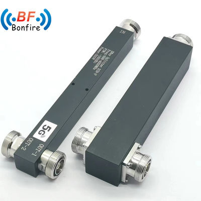 パーソナライズされた広く使用されている 2 Way N-Female Power Splitter for Public Safety VHF 698-3800MHz