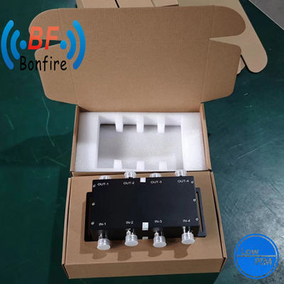 ハイブリッドカップラー VHF 698-3800MHz 3dB ハイブリッドコンビナー 4 in 4 N型コネクタ付き
