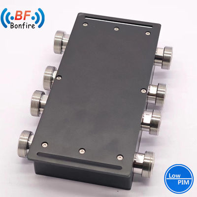 低ピム -160dbc 4X4 617-3800MHz オーダーメイドブラックDIN-F/4.3-10-F/N-FのためのRFハイブリッドコンビナー