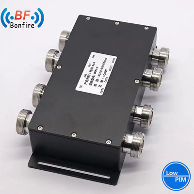低ピム -160dbc 4X4 617-3800MHz オーダーメイドブラックDIN-F/4.3-10-F/N-FのためのRFハイブリッドコンビナー