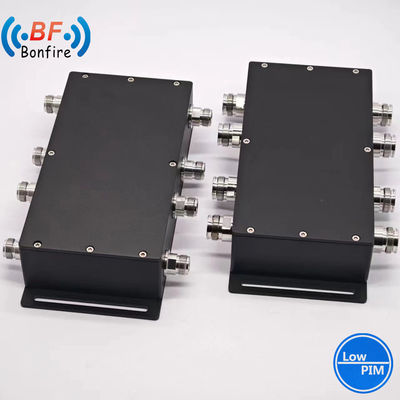 低ピム -160dbc 4X4 617-3800MHz オーダーメイドブラックDIN-F/4.3-10-F/N-FのためのRFハイブリッドコンビナー