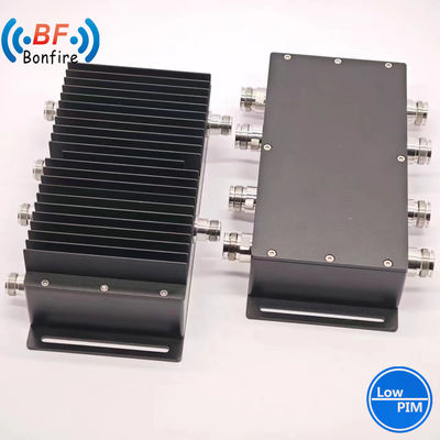 低ピム -160dbc 4X4 617-3800MHz オーダーメイドブラックDIN-F/4.3-10-F/N-FのためのRFハイブリッドコンビナー
