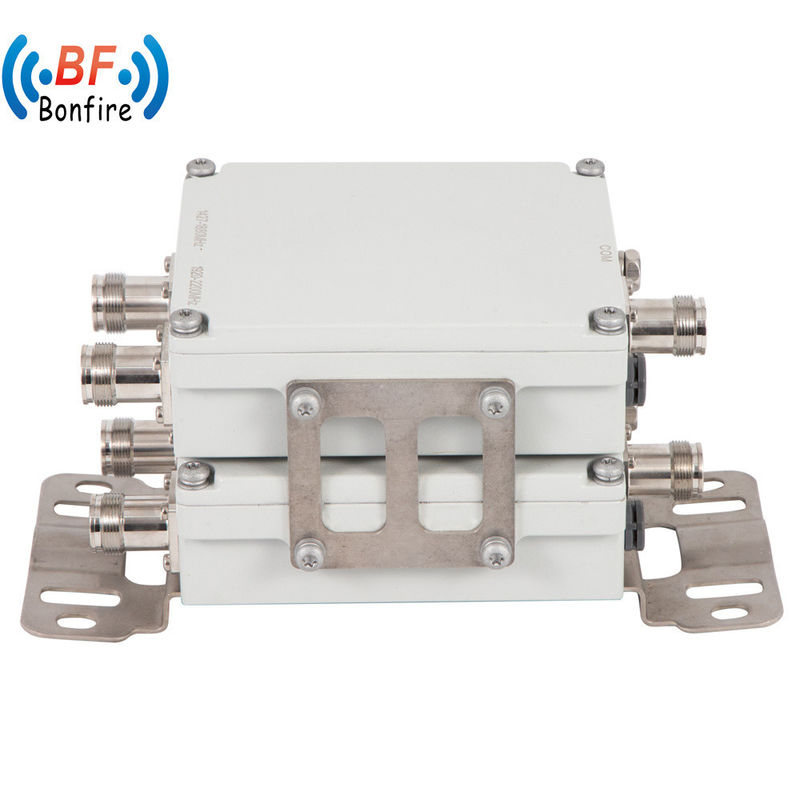 デュアルバンドローピムコンビナー 617-2690MHz 3300-3800MHz 4.3-10-F DIN-F レッド インドア/アウトドア IP65