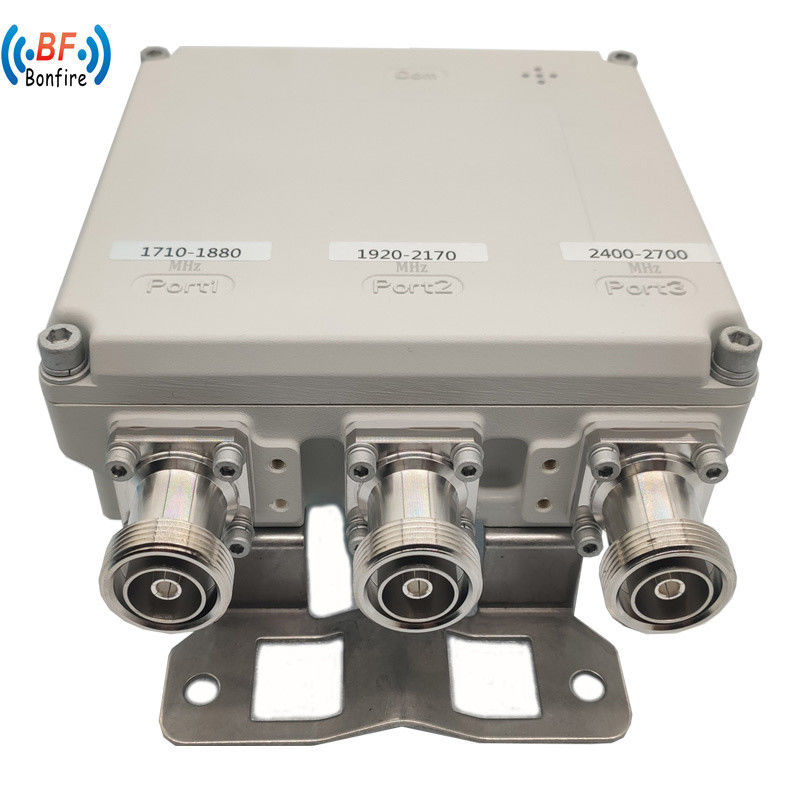 室内・室外 IP65 トライバンド コンビナー 1710-1880/1920-2170/2300-2700MHz 4.3-10-F DIN-F