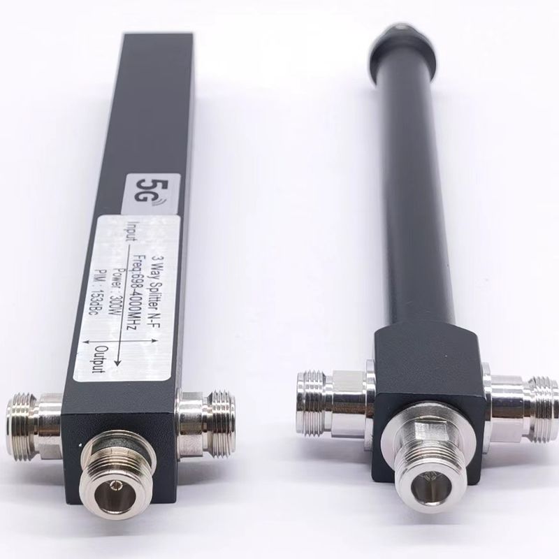 698-4200MHz N-F 3 Way Low Pim Cavity High Power Splitter カスタマイズされたグレー色
