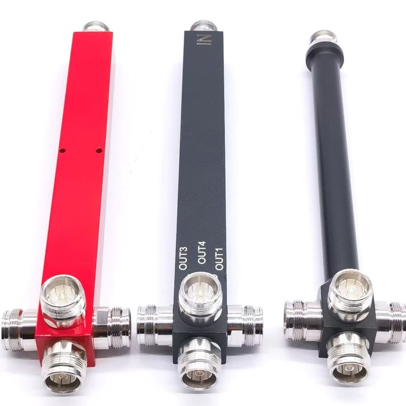 幅広い周波数範囲 617-4000MHz 4.3-10-F 2/3/4 Way Low Cavity High Power Divider Das