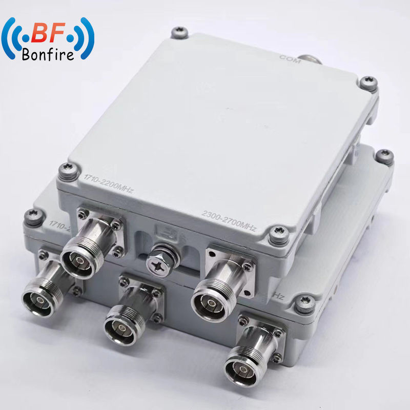 4.3-10f DIN-F N-F 室内/室外 IP65 通信部品用直射 RF トリプレクサー・ディプレクサー コンビナー