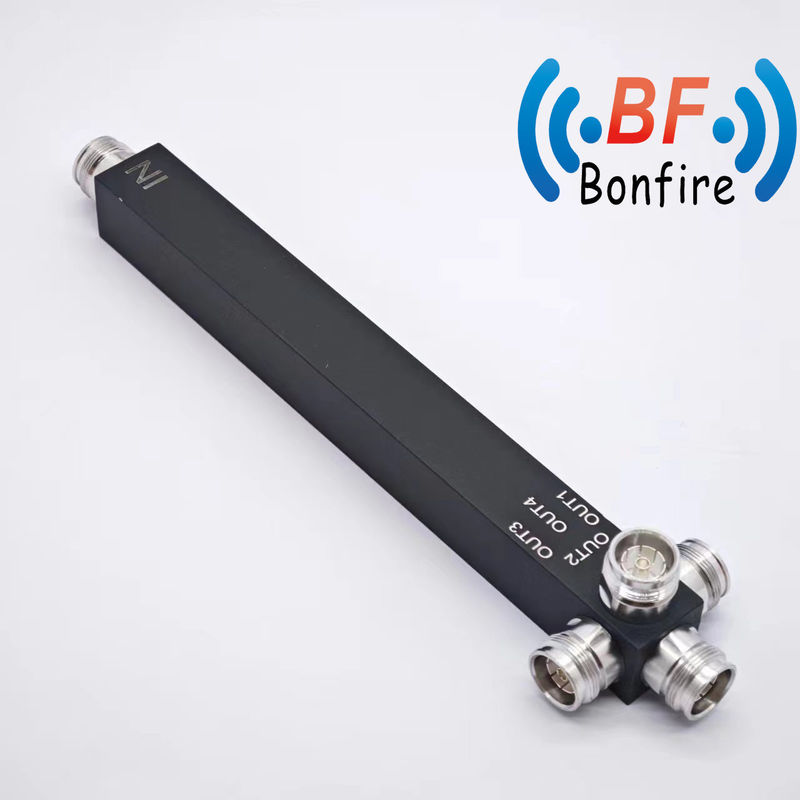 OEM/ODM 生産 698-3800MHz 4.3-10 女性 反応性 4 Way RF 低ピム パワー スプリッター