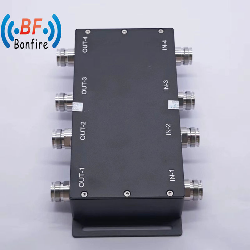 698-3800MHz 低ピム 2X2ハイブリッドカップラー 4.3-10 ブロードバンド用女性ハイブリッド組み合わせ器