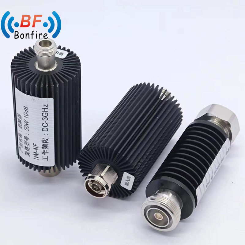 50W DC-3800MHz 3/6/10/15/20/40dB RF信号 N-M/N-Fインターフェイスのための変容性減衰器